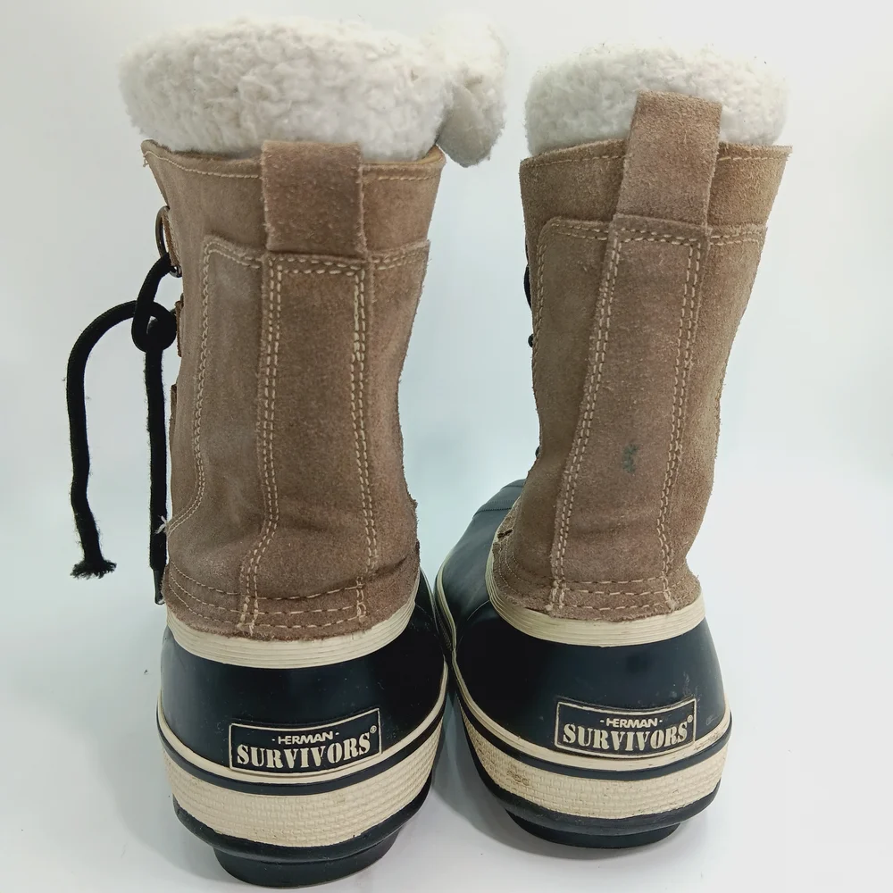 Men's Brown and Black Snow Boots